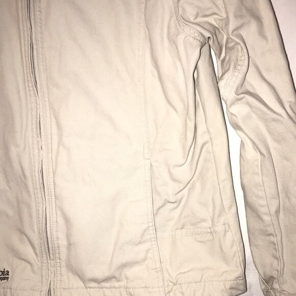 Columbia Women's Cream Authentic Active Outdoor American Full Zip Jacket Large - Picture 3 of 8